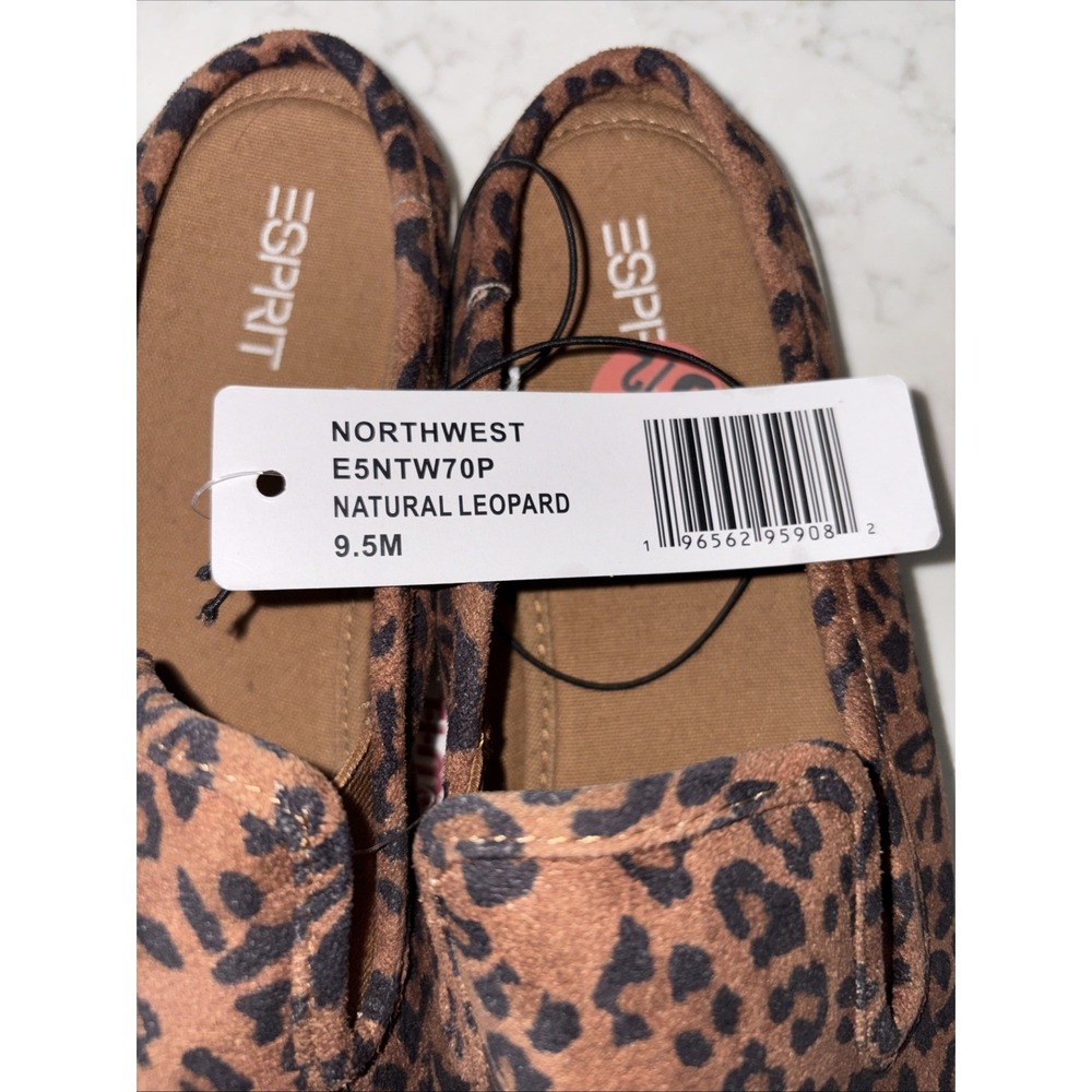 ESPRIT Womens 9.5 Northwest‎ Natural Leopard Print Slip On Flat shoes Sneakers - Picture 3 of 5